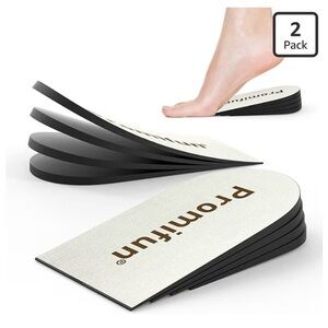 Adjustable Heel Lifts for Heel Pain Relief,Promifun Shoe Inserts, SEALED PACKAGE